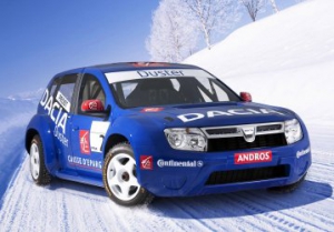 Alain Prost con Dacia en el Trofeo Andros