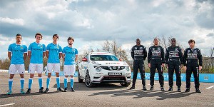 Nissan convierte a grandes estrellas del fútbol en pilotos por un día