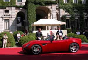 El Alfa Romeo 8C Spider vence el Concurso de la Elegancia Villa D´Este