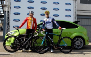 Encuentro entre Mikko Hirvonen y Carlos Sastre en el circuito del Jarama