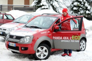 Fernando Alonso se mide en la nieve con Rossi