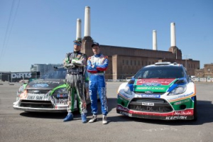 Ken Block y Mikko Hirvonen, pilotos de Rallyes de Ford, estrellas de la presentación del nuevo videojuego Dirt 3