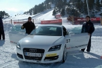 La plantilla del FCBarcelona Borges realiza el Audi driving experience sobre nieve en Grandvalira