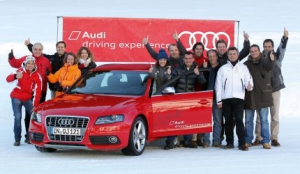 Madrid-Caser Seguros, campeón de la GP42 en el Audi MedCup, regatea por el hielo