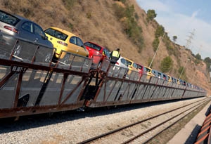 Más de 63.300 vehículos transportados por ferrocarril entre Seat y el Port de Barcelona