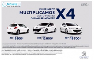 Peugeot multiplica por cuatro las ayudas del Plan RE-MÓVETE Galicia