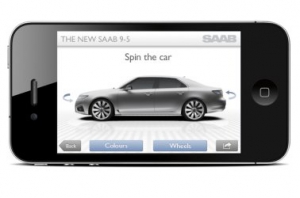 Saab refuerza el lanzamiento del nuevo Sedán 9-5 con una aplicación para el iPhone e iPad