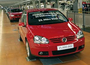 Se produce el VW Golf 25 millones