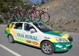 Škoda coche oficial del Equipo Ciclista Caja Rural