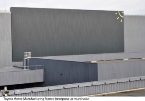 Toyota Motor Manufacturing France incorpora un muro solar