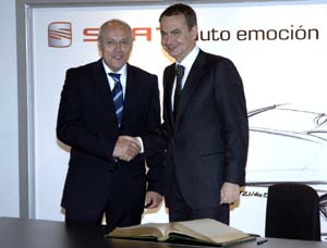 Zapatero visita Seat en Martorell